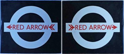London Transport Red Arrow (only) BUS STOP FLAG. A double-sided, hollow, 'boat'-type flag. These