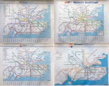 Quantity (12 - a selection is illustrated) of quad-royal POSTER MAPS "Network South-East" comprising