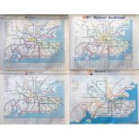 Quantity (12 - a selection is illustrated) of quad-royal POSTER MAPS "Network South-East" comprising