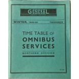 1934 London Transport 'General' TIMETABLE BOOKLET of Omnibus Services, Northern Division for