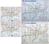 Pair of 1992 London Underground quad-royal POSTER MAPS, one January (paper issue), one November (