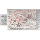 1880 District Railway pocket MAP. Opens out to 18" x 11.5" (46" x 29") and can be dated by the