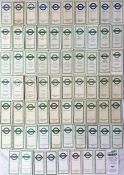 Large quantity (69) of London Transport POCKET MAPS for Country Buses 1948-69 and Green Line Coaches