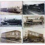 Selection (6) of early 20th century real photographic (RP) POSTCARDS of the District Railway.
