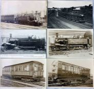 Selection (6) of early 20th century real photographic (RP) POSTCARDS of the District Railway.