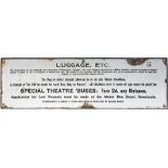 c1910-1920 Eastbourne Corporation Motor 'Bus Dept ENAMEL NOTICE from the early days of motor-