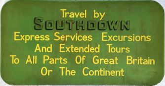 Southdown Motor Services ADVERTISING DISPLAY PANEL from a 'Queen Mary' Leyland PD3. These panels