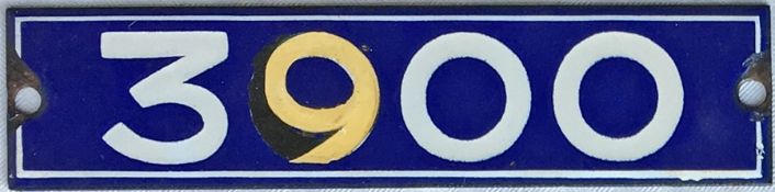 London Underground Central Line 1960-Stock (Cravens prototype) enamel INTERIOR CAR NUMBER PLATE from