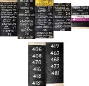 Pair of London Transport/London Country bus DESTINATION BLINDS, the first a BL or RF-type from