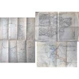 Selection (3) of very early MAPS of proposed railways: c1845 Wolverhampton, Chester & Birkenhead