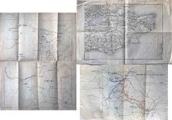 Selection (3) of very early MAPS of proposed railways: c1845 Wolverhampton, Chester & Birkenhead