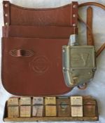 London Transport bus conductor's leather CASH BAG in very good condition plus a BELL PUNCH ticket