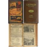 1922/23 combined volume of TIMETABLES for South Eastern & Chatham Railway dated October 2nd, 1922