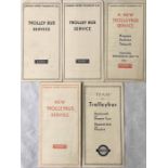 Selection of 1930s London United Tramways & London Transport tram-to-trolleybus conversion