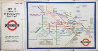 1933 first edition of the H.C. Beck London Underground diagrammatic card POCKET MAP with the