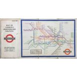 1933 first edition of the H.C. Beck London Underground diagrammatic card POCKET MAP with the