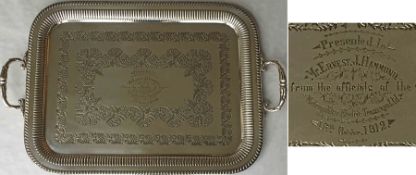 1912 Metropolitan Electric Tramways PRESENTATION TRAY "presented to Mr Ernest J Hammond from the