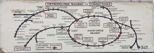 1924 Metropolitan Railway CARRIAGE DIAGRAM 'Metropolitan Railway & Connections'. A fascinating