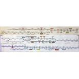 Selection (3) of 1960s London Underground CAR LINE DIAGRAMS comprising Bakerloo Line dated March