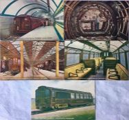 Selection (5) of 1906 UNDERGROUND POSTCARDS issued by the Great Northern, Piccadilly & Brompton