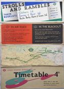 Selection (4) of London Transport Metropolitan Line CARRIAGE NOTICES & MAP comprising 1935 '