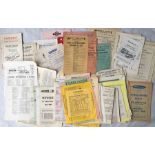 Large quantity (c120) of 1950s-60s BUS TIMETABLE LEAFLETS from a very wide variety of (non-London)