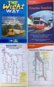 Selection (4) of double-royal railway POSTERS comprising 1985 BR/Sealink 'The Wight Way' illustrated