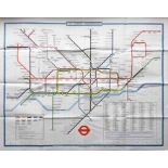 London Underground quad-royal POSTER MAP designed by Paul Garbutt. Undated but shows the original