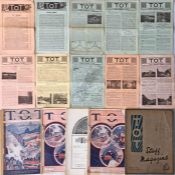 Selection (15) of early Underground Group 'TOT' (Train - Omnibus - Tram) LEAFLETS & MAGAZINES
