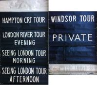 1950 London Transport DESTINATION BLIND for a tour/sightseeing LTC or TF (TF9) coach at Victoria,