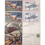 Selection of early London Underground POSTCARDS comprising 2 x c1911 London Underground Railways "