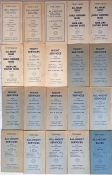 Selection (20) of 1950s/60s London Transport All-Night Buses TIMETABLE BOOKLETS. Dated between Dec