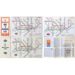 Selection (3) of 1960s special issues of the London Underground POCKET MAP comprising a card issue