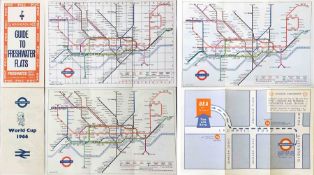 Selection (3) of 1960s special issues of the London Underground POCKET MAP comprising a card issue