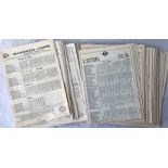 Large quantity (350+) of 1950s-60s London Transport bus PANEL TIMETABLES as fitted to bus stop