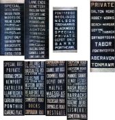 Selection (4) of 1950s/60s bus DESTINATION BLINDS from South Wales. All are complete and in