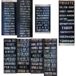 Selection (4) of 1950s/60s bus DESTINATION BLINDS from South Wales. All are complete and in