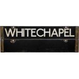 London Underground Q/CO/CP-Stock DESTINATION PLATE for Whitechapel on the District/Hammersmith &