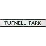 1950s/60s London Underground enamel FRIEZE PANEL from the platforms at Tufnell Park on the