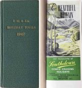 Hard-bound volume of Southdown Motor Services HOLIDAY TOURS LEAFLETS for the 1947 year. Contains all