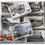 Large quantity (800-900) of bus, trolleybus, tram & rail PHOTOGRAPHS, mostly postcard-size and