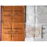 Two folios dated November 1946 containing DIAGRAMS OF PROPOSED NEW TROLLEY VEHICLE ROUTES