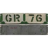 London Transport GS-type bus STENCIL HOLDER complete with GR (Garston) garage stencil plate and