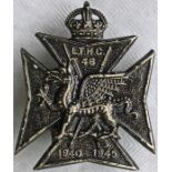 WW2 London Transport Home Guard LAPEL BADGE issued to staff who served in the 46th battalion (LT