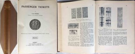 1938 BOOK "Wiener's Passenger Tickets" by Lionel Wiener, abstracted from the Bulletin of the