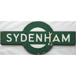 Southern Railway enamel 'TARGET' SIGN from Sydenham station on the former LBSCR line between New