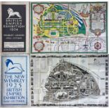 1924/25 British Empire Exhibition at Wembley items comprising the official 1924 fold-out PLAN &