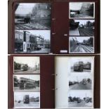 Large album of loose-mounted PHOTOGRAPHS compiled by the late Alan A Jackson, historian &