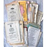 Large quantity (c120) of 1950s/60s BUS TIMETABLE etc LEAFLETS from a very wide range of UK operators