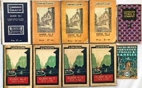 Selection (10) of 1920s/30s Underground Group/London Transport GUIDEBOOKS including 4 x 'London